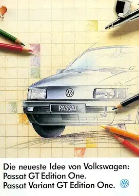 VW Passat B 3 GT / Variant Edition One Prospekt 1.1992
