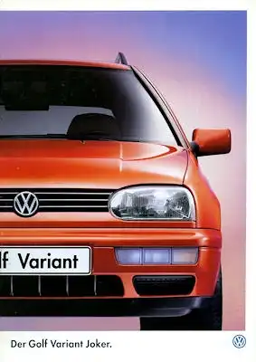 VW Golf 3 Variant Joker Prospekt 5.1998