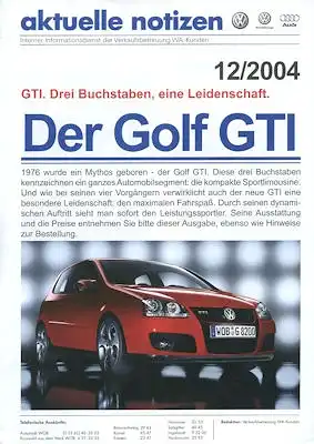 VW Golf 5 GTI Prospekt 9.2004
