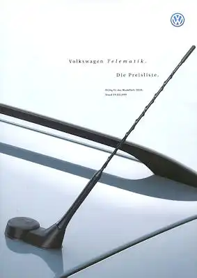VW Telematic Prospekt 3.1999 für 2000