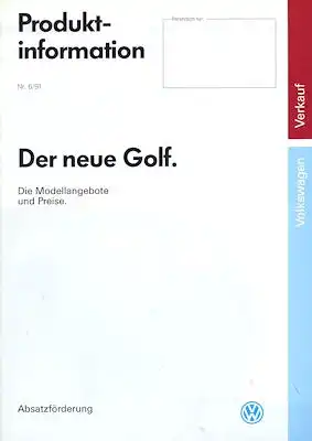 VW Golf 3 Prospekt 8.1991