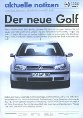 VW Golf 4 Prospekt 8.1997