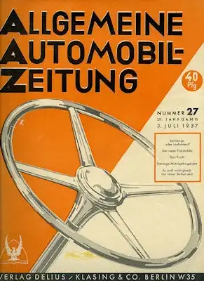 Allgemeine Automobil Zeitung (AAZ) 1937 Heft 27