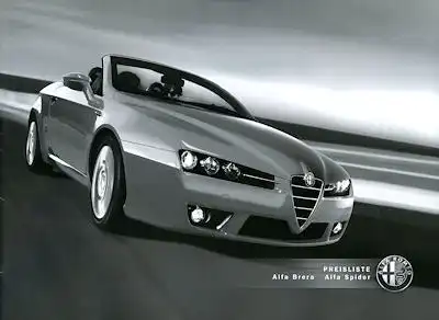 Alfa-Romeo Spider / Brera Preisliste 7.2008