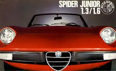 Alfa-Romeo Spider Junior 1.3 / 1.6 Prospekt 1973