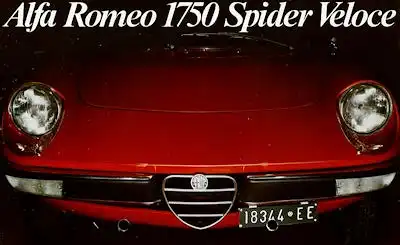 Alfa-Romeo 1750 Spider Veloce Prospekt 1970