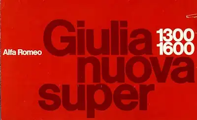 Alfa-Romeo Giulia Super 1.3 / 1.6 Prospekt 1975