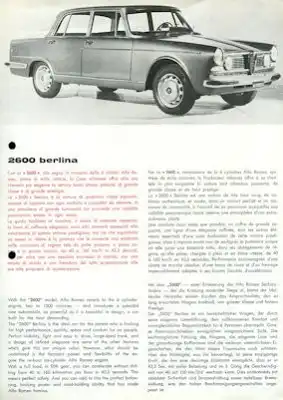 Alfa-Romeo 2600 Berlina Prospekt 1965