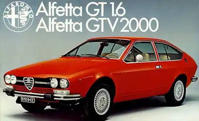 Alfa-Romeo Alfetta GT 1.6 / GTV 2000 L Prospekt ca. 1977