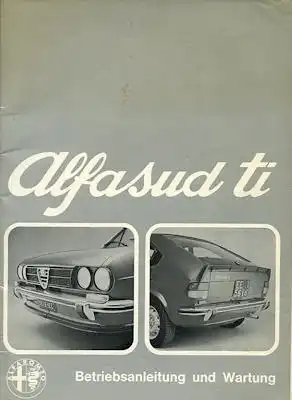 Alfa-Romeo Alfasud ti Bedienungsanleitung 9.1977