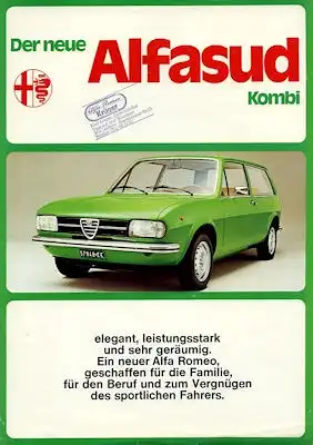 Alfa-Romeo Alfasud Kombi Prospekt ca. 1975