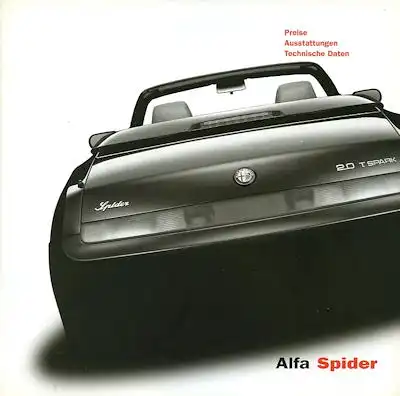 Alfa-Romeo Spider Preisliste 9.2001