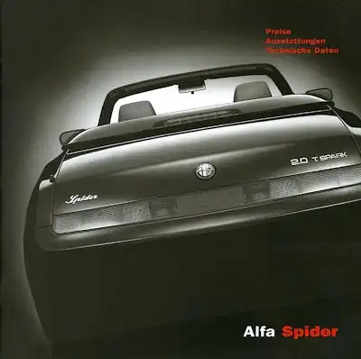 Alfa-Romeo Spider Preisliste 8.2002