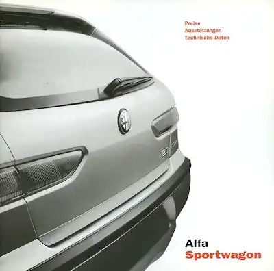 Alfa-Romeo Sportwagon Preisliste 12.2000