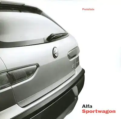 Alfa-Romeo Sportwagon Preisliste 8.2000