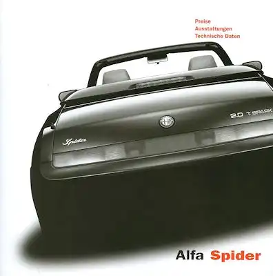 Alfa-Romeo Spider Preisliste 8.2001