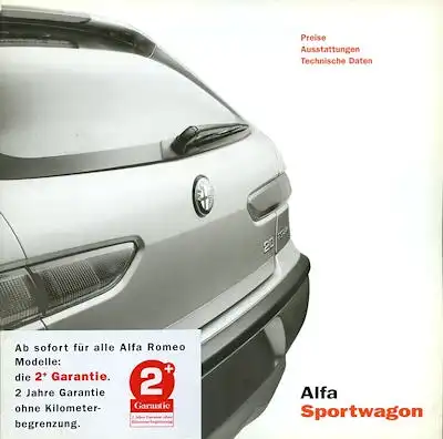 Alfa-Romeo Sportwagon Preisliste 8.2001