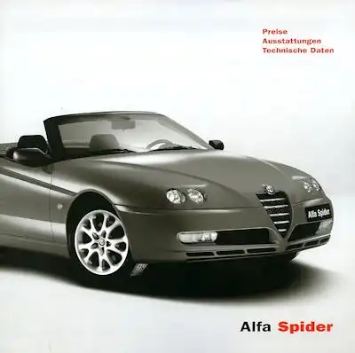 Alfa-Romeo Spider Preisliste 4.2003