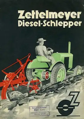 Zettelmeyer Diesel Schlepper Prospekt 4.1937