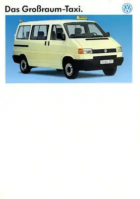 VW T 4 Großraum-Taxi Prospekt 1.1993
