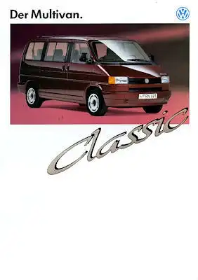 VW T 4 Multivan Classic Prospekt 12.1993