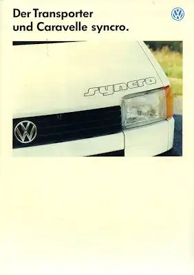 VW T 4 Caravelle Syncro Prospekt 12.1992