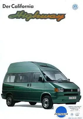 VW T 4 California Highway Prospekt 11.1994