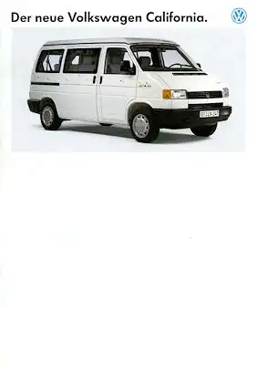 VW T 4 California Prospekt 9.1990