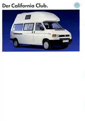 VW T 4 California Club Prospekt 11.1991