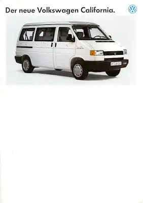 VW T 4 California Prospekt 10.1990