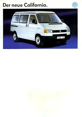 VW T 4 California Prospekt 12.1991