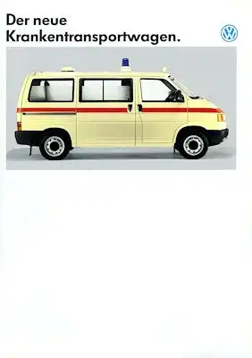 VW T 4 Krankenwagen Prospekt 6.1991