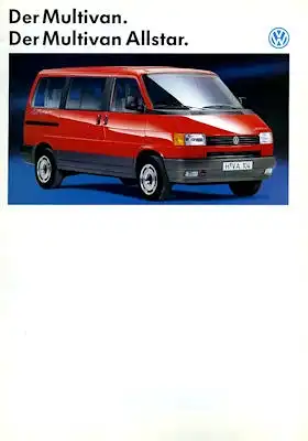 VW T 4 Multivan Allstar Prospekt 8.1993