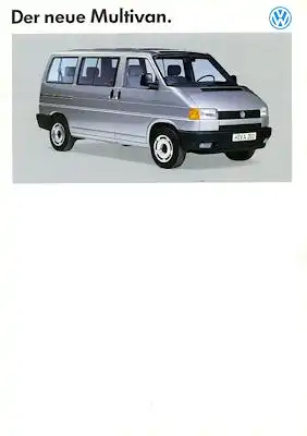 VW T 4 Multivan Prospekt 6.1991