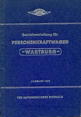 Wartburg 311 Bedienungsanleitung 1960