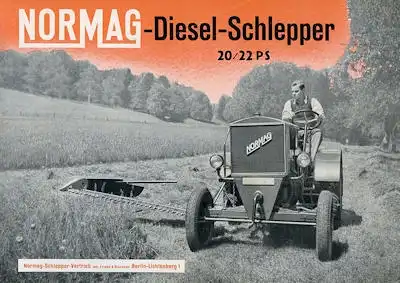 Normag Diesel Schlepper 20/22 PS Prospekt 12.1938