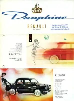 Renault Dauphine Prospekt ca. 1960