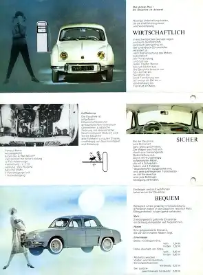 Renault Dauphine Prospekt ca. 1960