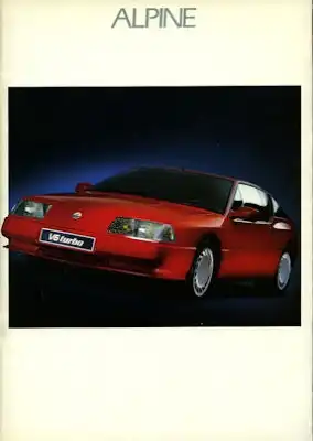Renault Alpine A 310 V 6 Prospekt 12.1989