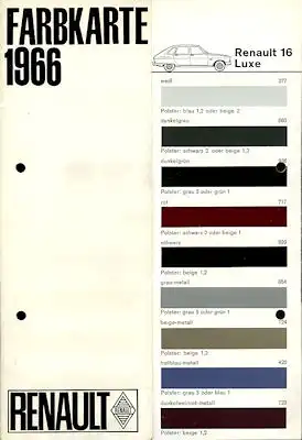 Renault Farben 1966