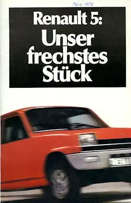 Renault 5 Prospekt ca. 1978