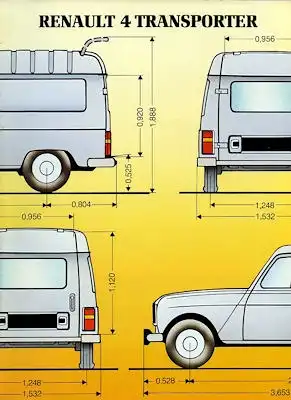 Renault 4 Transporter Prospekt ca. 1983