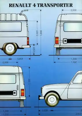 Renault 4 Transporter Prospekt ca. 1984