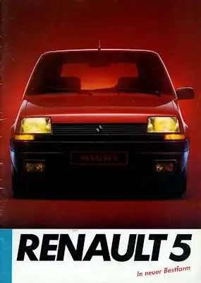 Renault 5 Prospekt ca. 1985