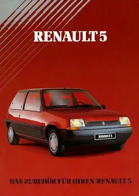 Renault 5 Zubehör Prospekt 1985