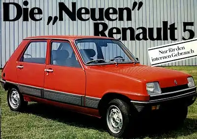 Renault 5 internes Prospekt 1980