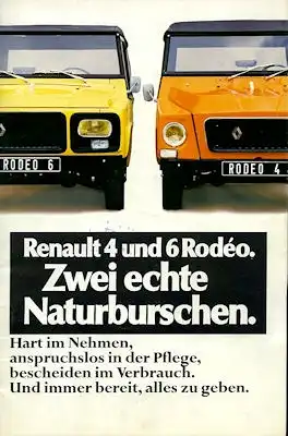 Renault 4 + 6 Rodéo Prospekt ca. 1977