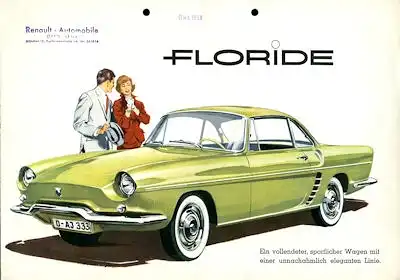 Renault Floride Prospekt ca. 1959
