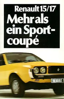 Renault 15 / 17 Prospekt ca. 1978