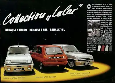 Renault 5 Le Car Prospekt ca. 1984